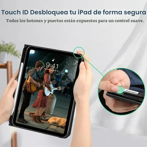 Vista 8 de Fintie Funda tipo libro para iPad (A16) de 11ª generación de 11 pulgadas Negro