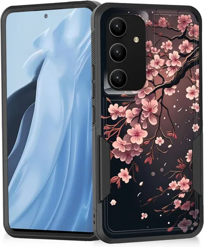 Vista 36 de Funda para Galaxy A14 5G, resistente de doble capa híbrida de policarbonato duro, goma suave, a prueba de golpes, funda protectora resistente
