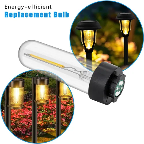 Vista 5 de Bombilla solar de repuesto que puede adaptarse a la bombilla solar Hampton Bay de 3 V, luz solar blanca cálida para exteriores e interiores