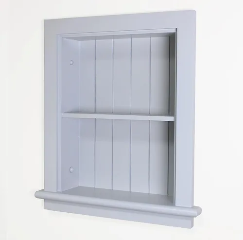 Vista 6 de Aiden - Botiquín de repuesto de pared empotrada de 14 x 18 pulgadas, inserto de gabinete de baño en la pared estante/estantes, fabricado en América