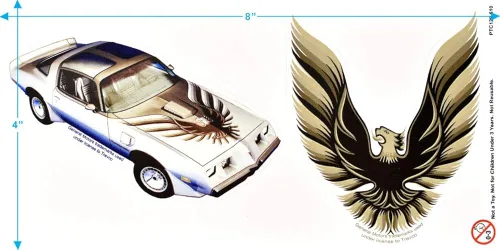 Vista 3 de Pontiac 1978-1980 Firebird Trans Am Hood Emblem All Over T Shirt & Stickers