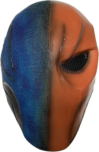 Vista 6 de Deathstroke - Máscara de látex de superhéroe de Arkham City para Halloween, accesorios de cosplay