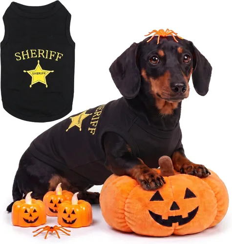 Vista 32 de Camiseta para Perro Parisian Pet - Camiseta Bordada FBI - 100% Algodón, Ropa Transpirable para Perros - Chaleco para Mascotas Sin Mangas - Camisas