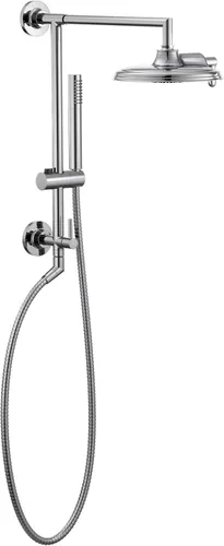 Vista 2 de Moen S110 Arris - Brazo de ducha de lluvia recto de 14 pulgadas y brida para cabezal de ducha superior, cromado