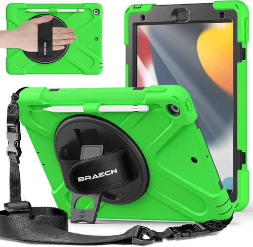 Vista 15 de BRAECNstock - Funda para Apple iPad de 9ª/8ª/7ª generación, de 10.2" 2021/2020/2019, funda protectora a prueba de golpes para niños, con protector