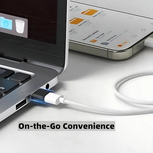 Vista 5 de Adaptador USB a USB C, adaptador USBC hembra a A macho de cargador de automóvil, convertidor OTG de enchufe USB-C para iPhone 16, 15, 14, 13 Plus