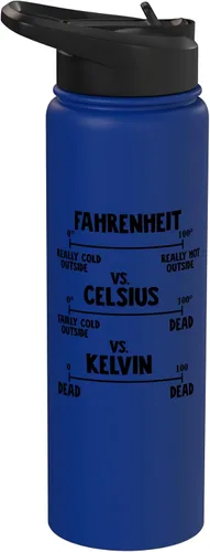 Vista 10 de Fahrenheit vs Celsius vs Kelvin Stainless Steel Insulated Water Bottle