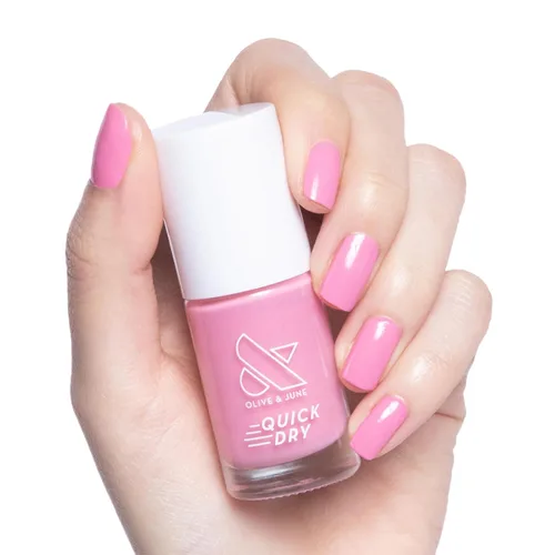 Vista 15 de Olive & June Esmalte de uñas de verano de secado rápido Secado rápido instantáneo a prueba de manchas 15 libre de veganos sin crueldad Dura