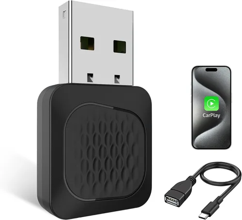 Vista 10 de Ayake Adaptador inalámbrico Android Auto, Edición Mini más pequeña, Convierte Android Auto con cable a inalámbrico, Adaptador Plug & Play, Diseño