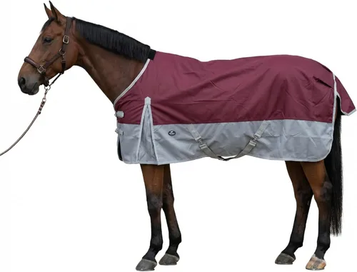 Vista 6 de 1200Denier - Manta impermeable y transpirable para caballo (63.8 in), color azul
