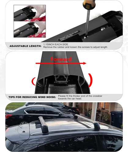 Vista 6 de Barras Transversales de Techo Compatibles con Buick Encore 2013 2014 2015 2016 2017 2018 2019 2020 2021 2022 Portaequipajes con Barras Transversales