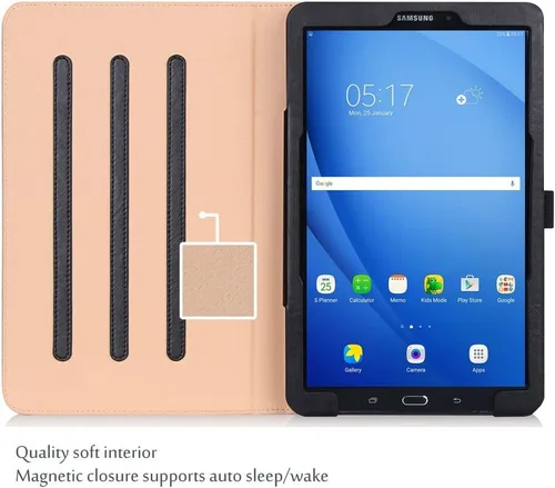 Vista 3 de Funda ProCase con soporte para Samsung Tab, múltiples ángulos de visión y bolsillo para documentos y tarjetas, Negro