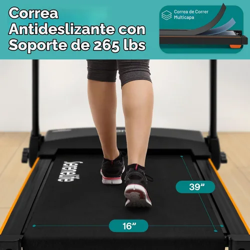 Vista 7 de SereneLife Treadmill with Incline & Handle Bars Compact Portable Walking Pad & Treadmill for Home/Apartment Wide Running Belt 40" x 16" Negro