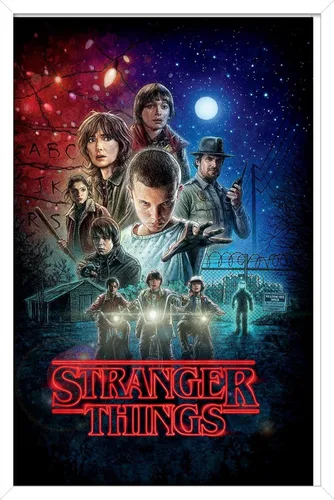 Vista 9 de Trends International Netflix Stranger Things - Póster de pared de una hoja, 14.725 x 22.375 pulgadas, versión enmarcada de madera de granero