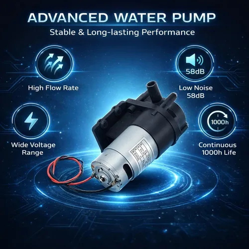 Vista 3 de Fish Tank Water Pump Brushed Motor DC 24V, Self Priming, High Pressure - Durable Engineering Plastics, Wide Application for Solar Water Fountain
