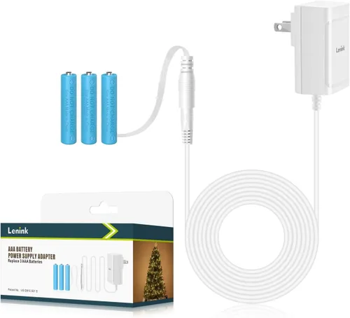 Vista 8 de Lenink Adaptador de fuente de alimentación de CA para batería AAA, reemplazar 3 pilas AAA, negro