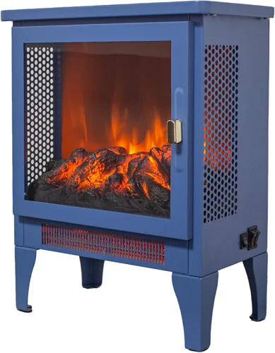 Vista 12 de Calentador eléctrico independiente de chimenea de 17 pulgadas con efecto de llama 3D (negro, 17 pulgadas)