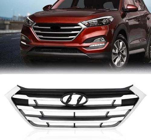 Vista 18 de PIT66 Conjunto de parrilla delantera cromada compatible con Sonata 2011 2012 2013 HY1200154 863503S100