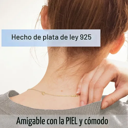Vista 4 de Extensores de collar para mujer, extensor de pulsera de oro, extensión de joyería de cadena dorada para tobillera para mujer, juego de 2 piezas