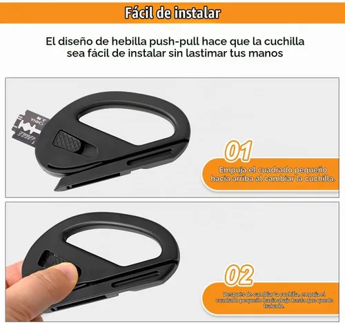 Vista 6 de Snitty - Cortador de papel de regalo, 2 piezas, herramienta de corte de película de vinilo de seguridad con cuchilla, cuchillo de fibra de carbono