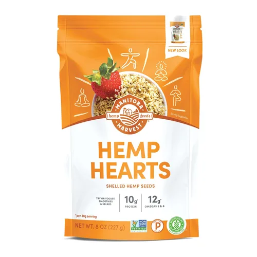 Vista 10 de Manitoba Harvest Corazones de Cáñamo, Semillas de Cáñamo Descascarilladas - 0.9 oz, Paquete de 12 - 10g de Proteína Vegetal y 12g de Omega 3 y 6 por