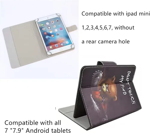 Vista 3 de Funda Universal para Tablet de 7 7.9 Pulgadas, Funda con Soporte Plegable y Sólida, Compatible con Todas las Tabletas Android de 7" 7.9