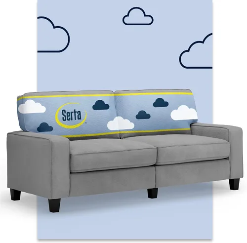 Vista 51 de Serta Palisades Sofás Tapizados para Sala, Sofá de Diseño Moderno, Tela, Beige