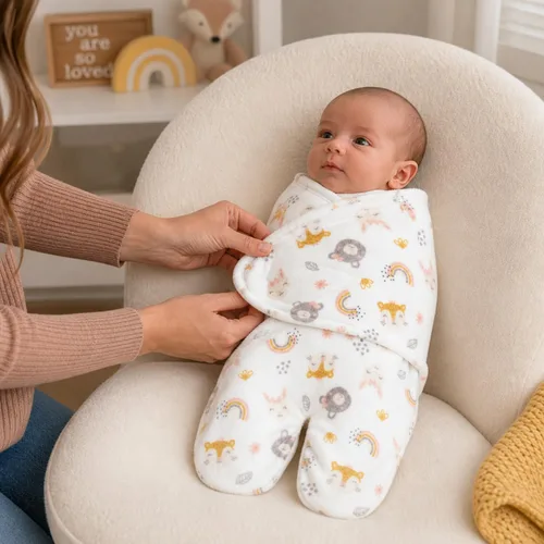 Vista 6 de EVERYDAY KIDS Manta envolvente para bebés de 0 a 3 meses para niños y niñas