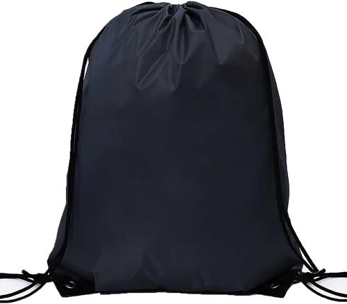 Vista 6 de CODOBON Mochila con cordón a granel Draw String Bags Cinch Bolsa de poliéster para deporte de gimnasio, Negro -, Classic