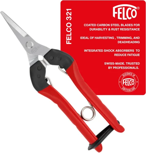 Vista 6 de Felco F310 Tijeras de podar – Cortadoras de jardín ligeras de 7.3 pulgadas para recortar y cosechar finos Tijeras de podar para jardinería