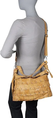 Vista 6 de Amerileather Bolso de cuero Miao (#1708-2), Marrón
