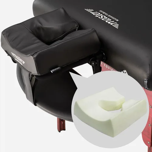 Vista 3 de Master Massage Montclair Pro - Mesa de masaje portátil de 31 pulgadas, amortiguación de espuma viscoelástica, paneles de Reiki, liberación de cable