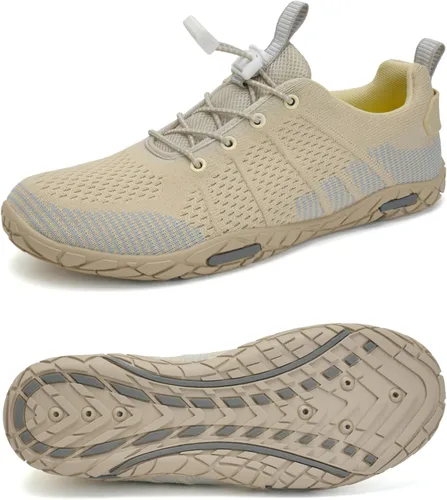 Vista 7 de WateLves Zapatos de agua descalzos para mujeres y hombres, zapatos de natación de playa, atléticos, de secado rápido, calcetines acuáticos de malla