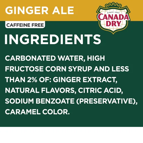 Vista 4 de Canada Dry Ginger Ale Soda, latas de 12 onzas líquidas, paquete de 12