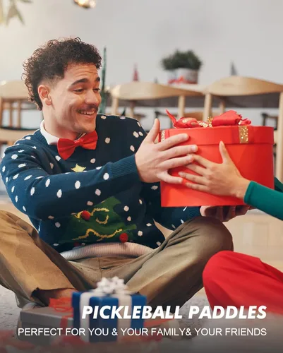 Vista 7 de Juego de paletas de pickleball de 16 piezas, 16 raquetas de madera de primera calidad con 4 bolsas de transporte portátiles, diseño ligero y agarre