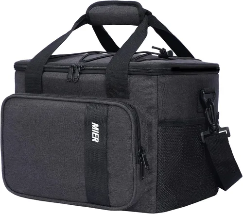 Vista 12 de MIER Lonchera para hombres aislada para el trabajo - 24 latas/15L - Loncheras grandes a prueba de fugas para adultos, mujeres, para viajes, playa