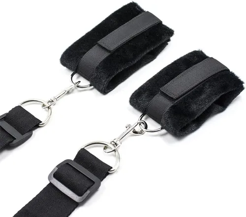 Vista 5 de Kit sexual para parejas debajo de la cama King, correas y restricciones sexis ajustables para amarrar debajo del colchón para parejas adultas