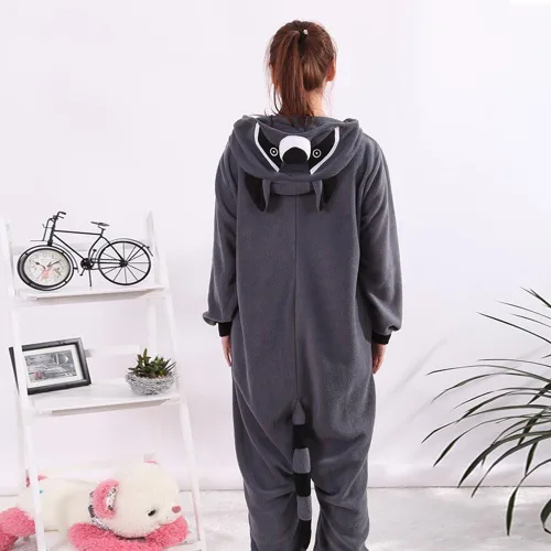 Vista 3 de WOTOGOLD Disfraz de cosplay de animales, mapache unisex para adultos