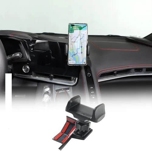 Vista 9 de Soporte de teléfono para automóvil compatible con Chevrolet Corvette C8 2020-2025, soporte para teléfono celular para pantalla de navegación