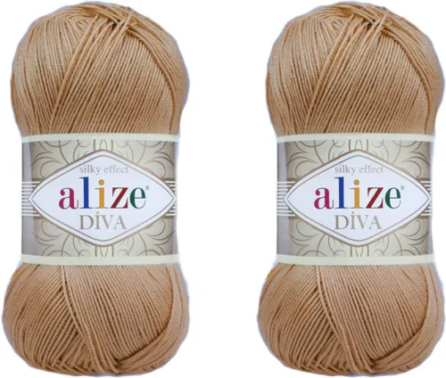 Vista 8 de Alize Diva Yarn - Hilo para tejer a mano, hilo acrílico 100% microfibra, hilo Alize Diva, efecto seda, ganchillo arte, encaje, manualidades, lote