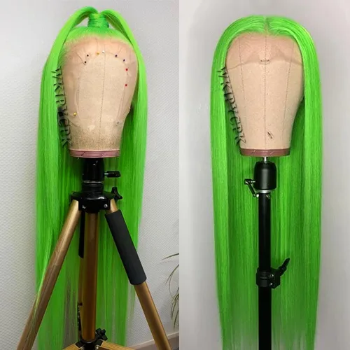 Vista 12 de Peluca con encaje frontal rubia ceniza, de 22 pulgadas de largo cabello sintético lacio, línea capilar prerasgueada, fácil de instalar, ligera