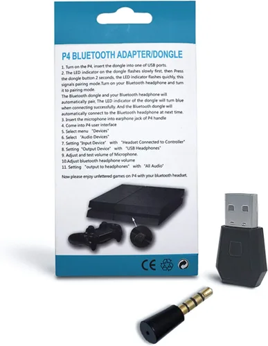 Vista 5 de RALAN Adaptador Dongle Bluetooth para PS4, Mini Micrófono Inalámbrico USB 4.0 Receptor Adaptador de Audio Compatible con PS4 PlayStation Soporte