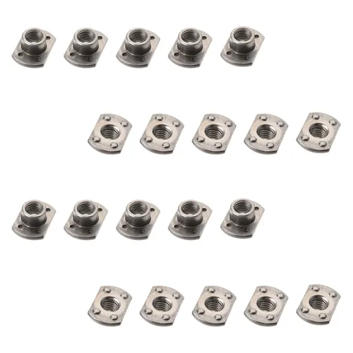 Vista 13 de MroMax Tuercas de soldadura, M6 Tab Base UNC Tornillo de máquina de acero al carbono 2 Proyección Plata 10Pcs