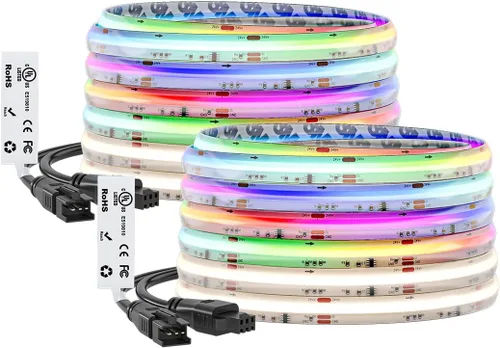 Vista 10 de BTF-LIGHTING Tira LED FCOB COB WS2814 IC RGBW 6000K Flexible de Alta Densidad con Efecto de Persecución de Color Uniforme 3m DC24V 896LED/m 16IC/m