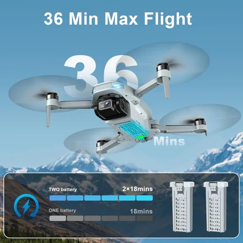 Vista 6 de Drone 2K con cámara para adultos y principiantes, mini dron con 2