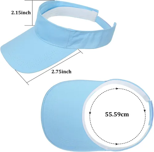 Vista 3 de 15 piezas de visera para el sol, visera deportiva, visera de sol ajustable, para mujeres y hombres