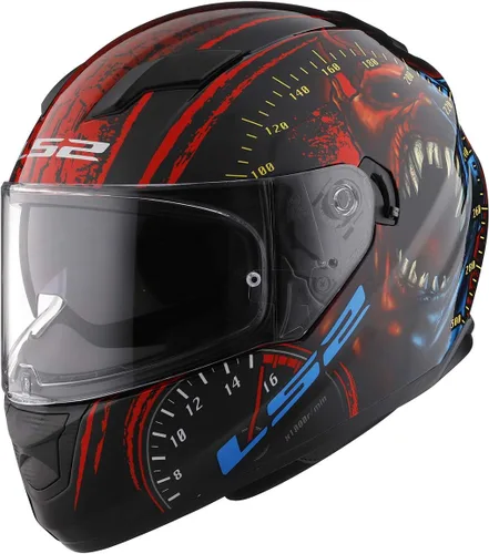 Vista 8 de LS2 Casco integral Stream Street Casco Ninja Red Blue