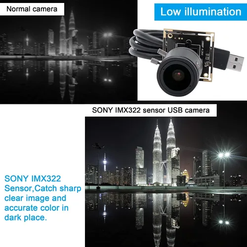 Vista 7 de Lente varifocal de 0.110-0.472 in Cámara web de 2MP 1080P H.264 Módulo de cámara USB HD Cámara web 0.01Lux baja iluminación Mini cámara para PC