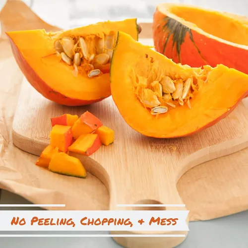 Vista 6 de Its Delish, recipiente jumbo de 24 onzas Dados de calabaza deshidratados gourmet picados para cocinar y hornear sopa de verduras saludables Sin