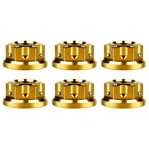 Vista 70 de Tuerca de perno de brida de titanio M6 M8 M10 M12 M14 M16 para bicicleta, motocicleta, eje trasero de automóvil, accesorios de modificación